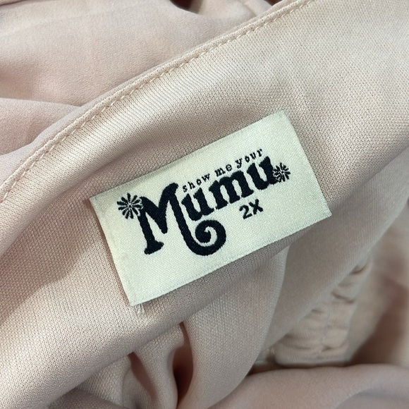 NWT Show Me Your Mumu Michelle Flutter Maxi in Dusty Blush Crisp Pink - Picture 3 of 12